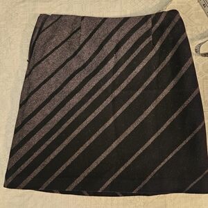 Style & Co Women's Size 12p Black /Grey Stripes Mini Skirt,